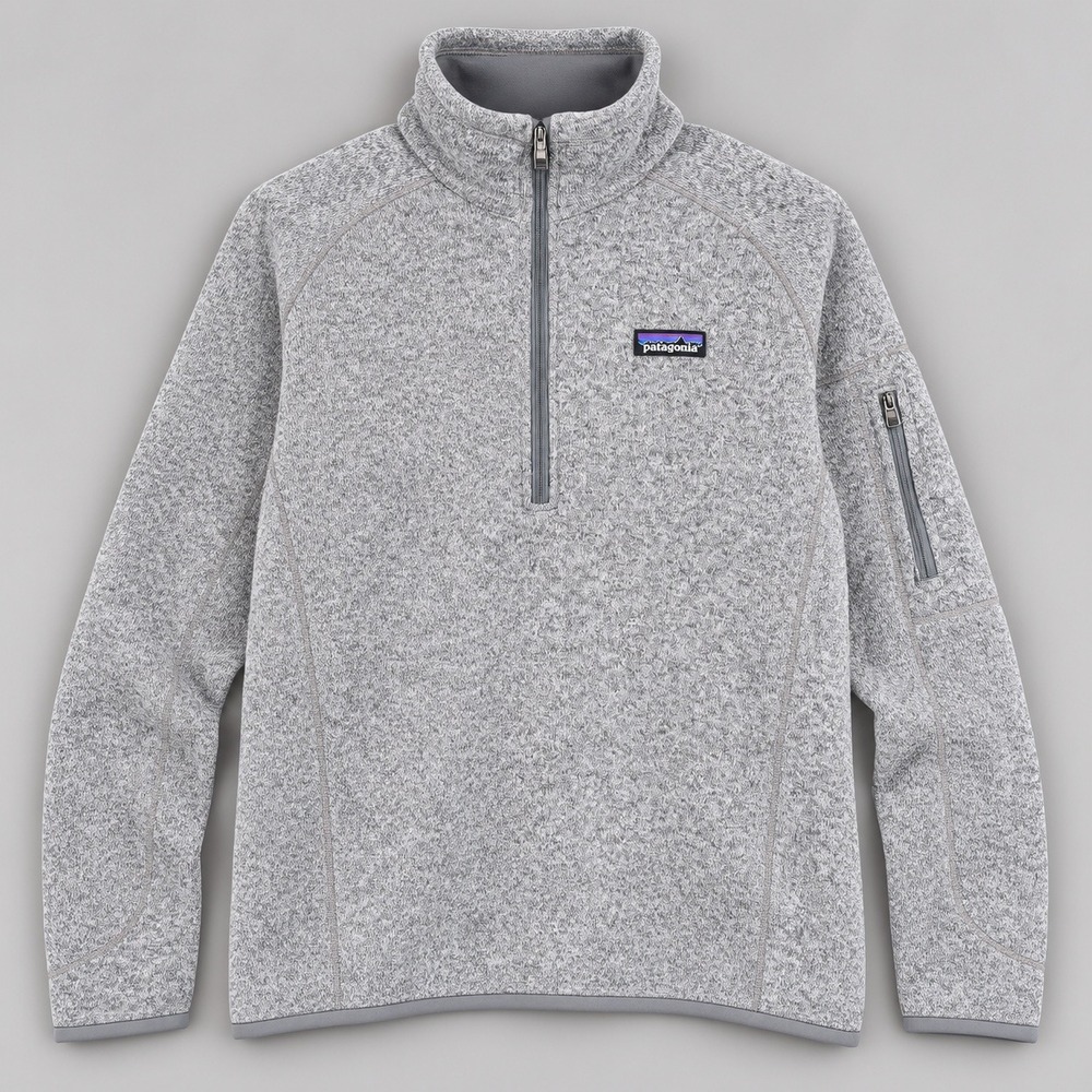 Patagonia Mens Better Sweater Quarter Zip Fleece Pullover Grey Size M